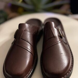 Clark’s Women’s Brown Leather Slip-On Shoes